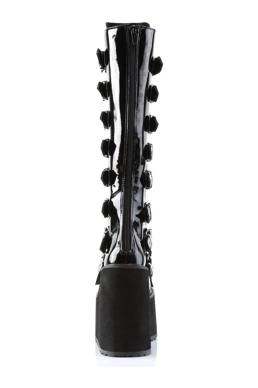 SWING-815 Black Patent Knee Boot