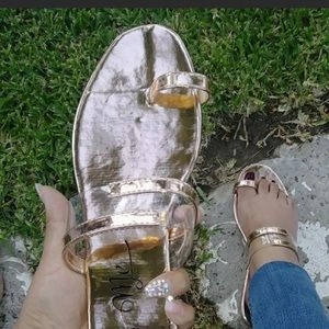 Tammy Rose Gold Single Toe Sandals