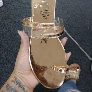 Tammy Rose Gold Single Toe Sandals