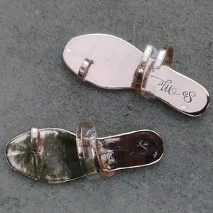 Tammy Rose Gold Single Toe Sandals