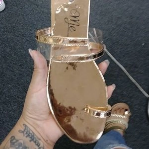 Tammy Rose Gold Single Toe Sandals
