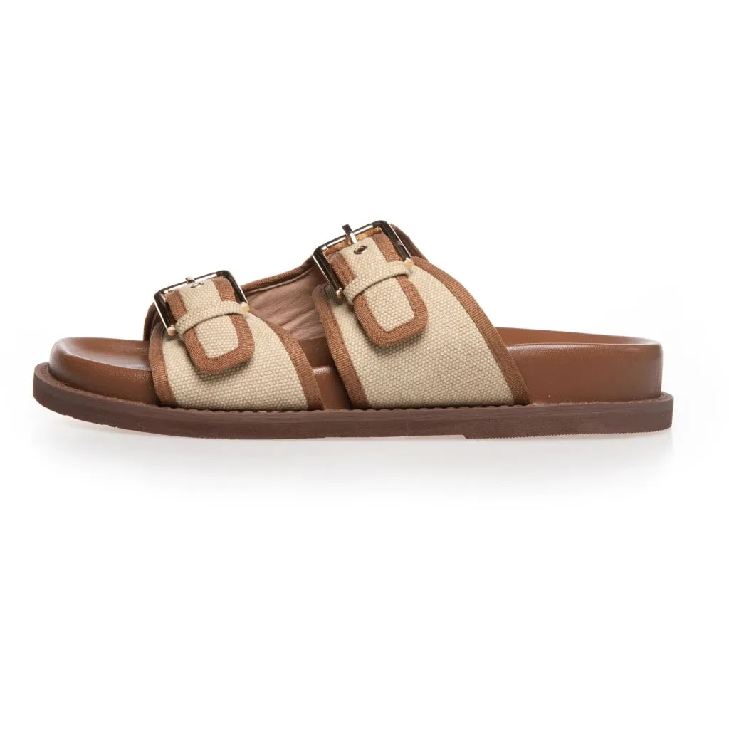 THE FEELING CANVAS - Beige/cognac