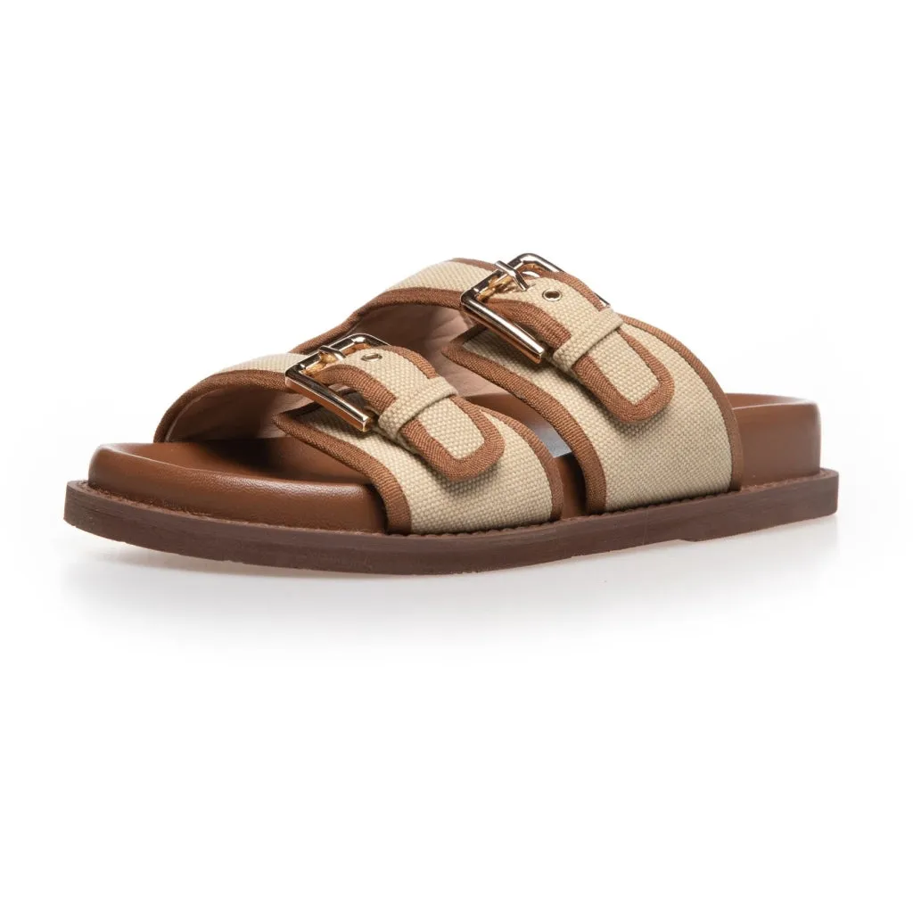 THE FEELING CANVAS - Beige/cognac