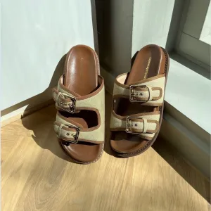 THE FEELING CANVAS - Beige/cognac