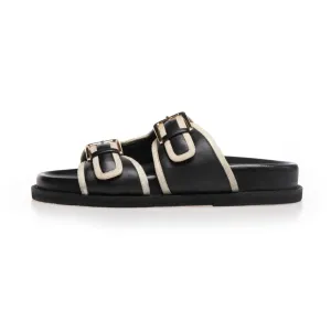 THE FEELING LEATHER - BLACK/BEIGE