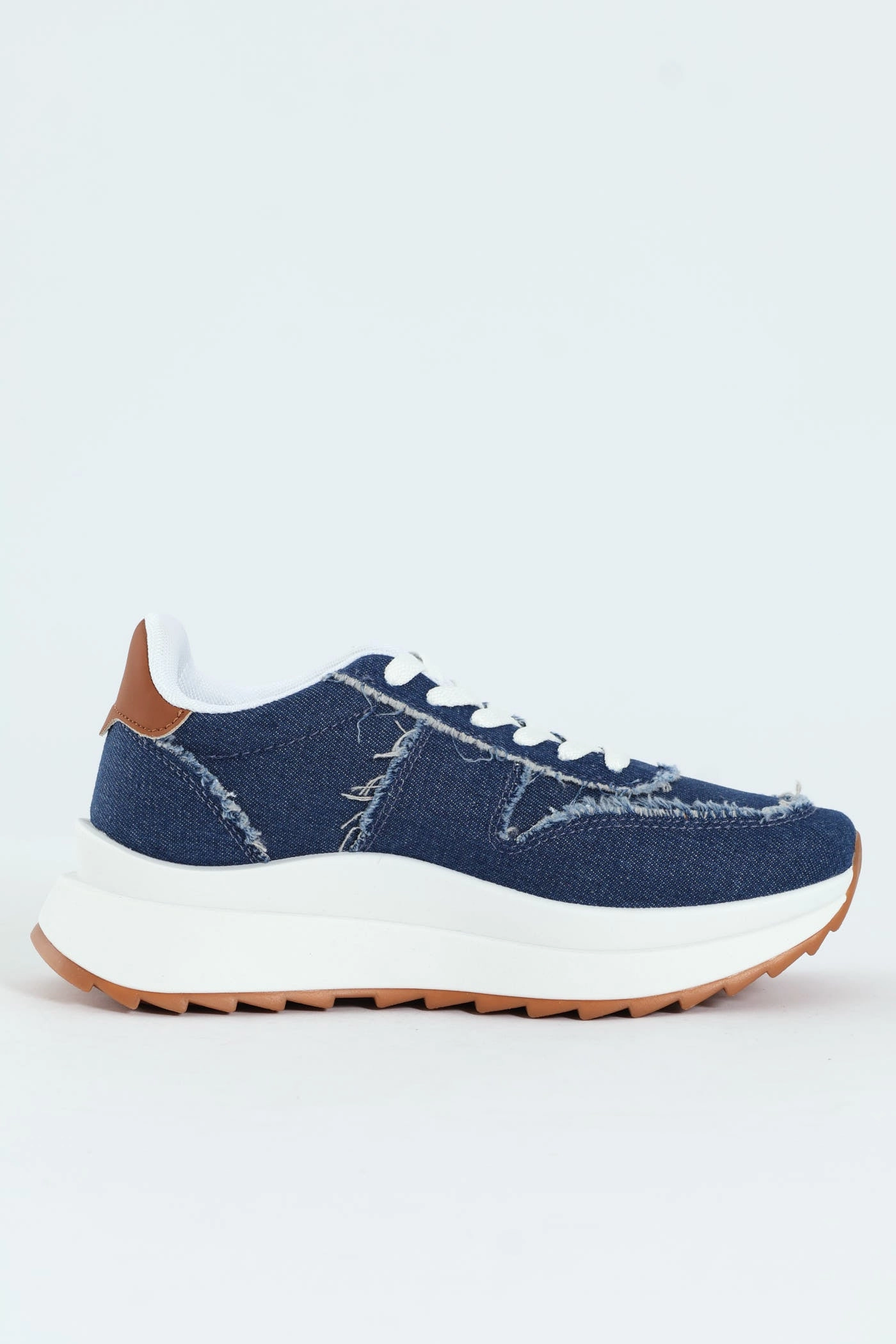 Tiana Retro Lace Up Sneaker - Denim
