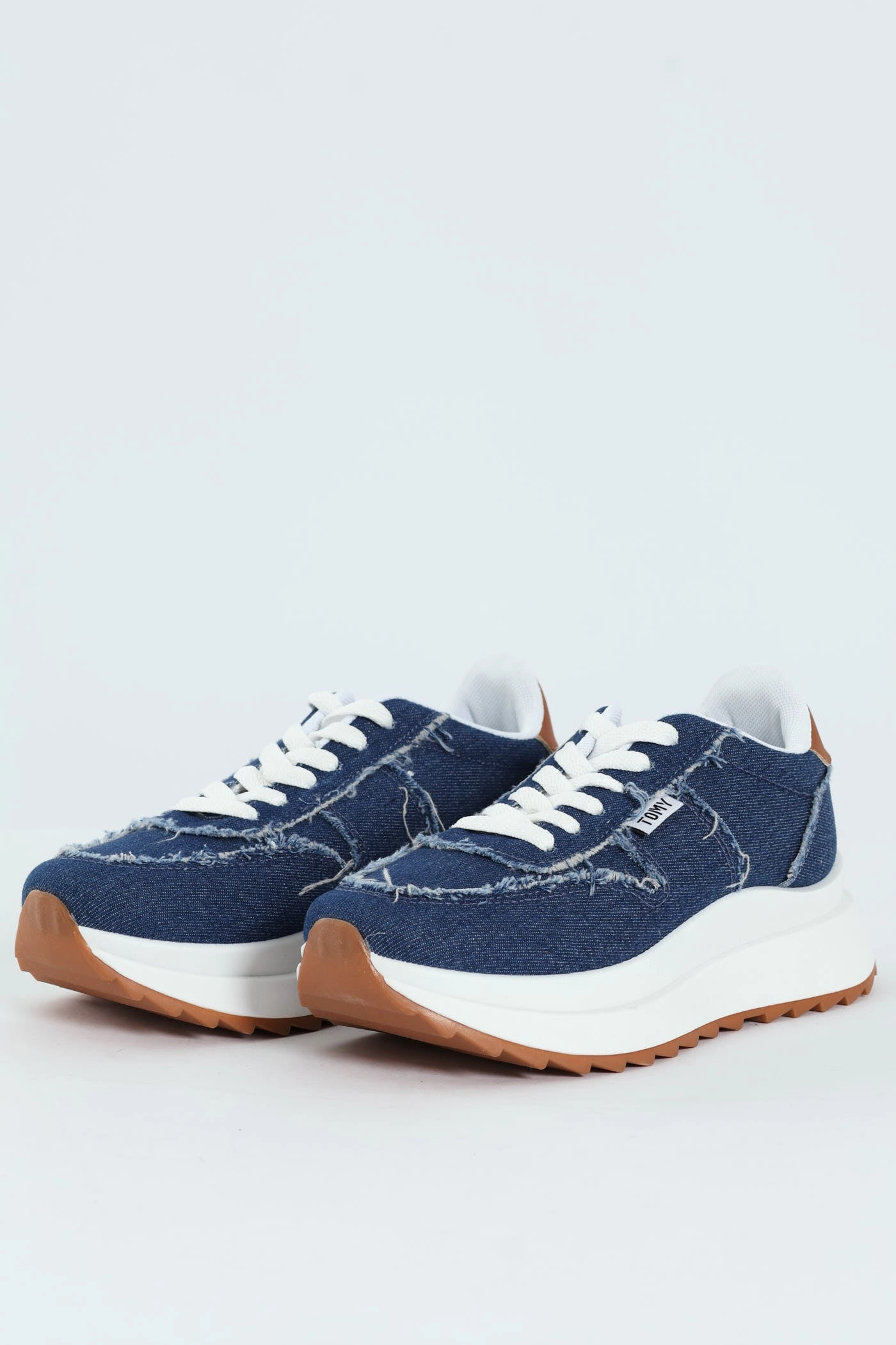 Tiana Retro Lace Up Sneaker - Denim