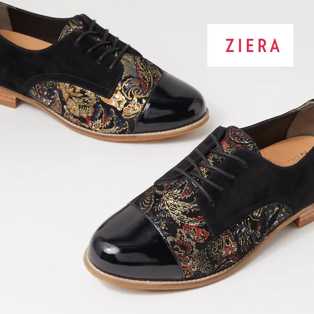 TOBIN XF - BLACK LEATHER-BLACK ROYAL PRINT