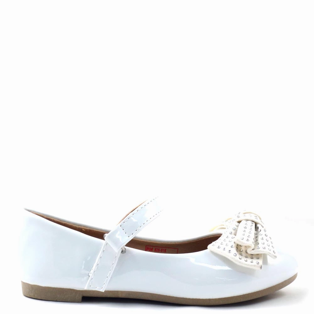 Toddler - Youth Girls Big Bow Detail Strap Flat Shoes - 2252515