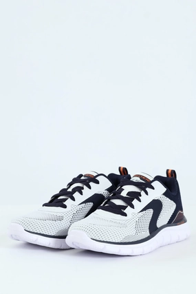 Track Lace Up Trainer - White/Navy