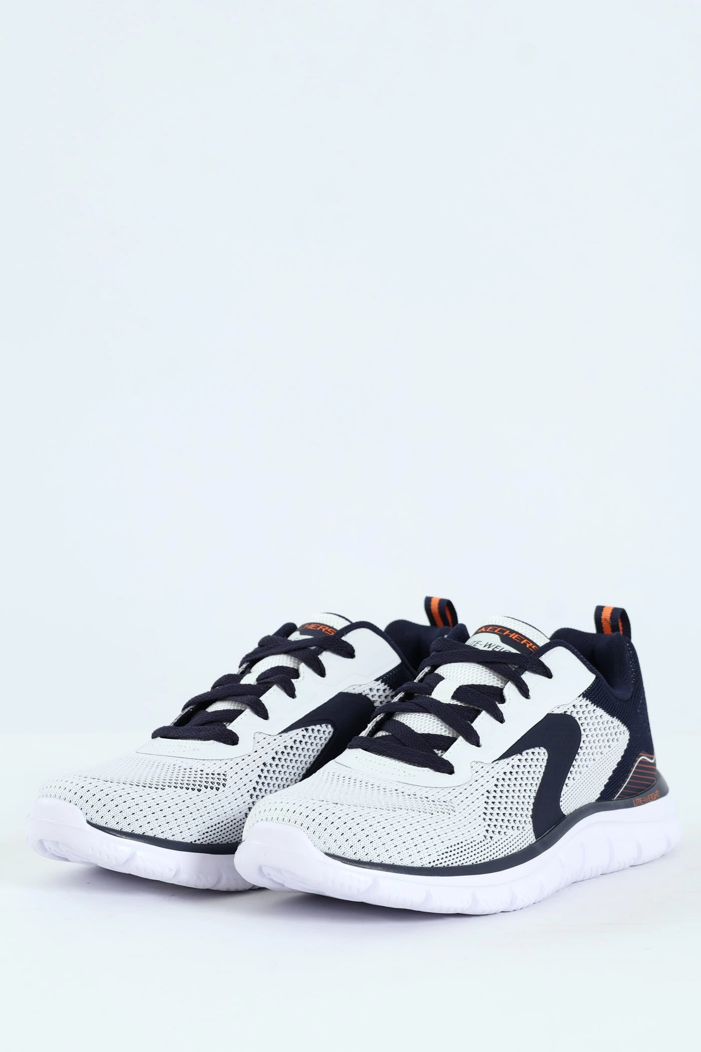 Track Lace Up Trainer - White/Navy