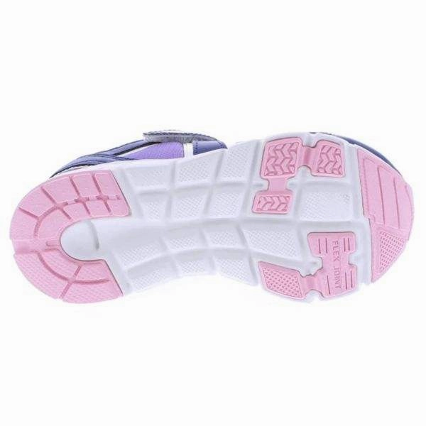 Tsukihoshi Rainbow Navy Pink Girls Running Shoes (Machine Washable)