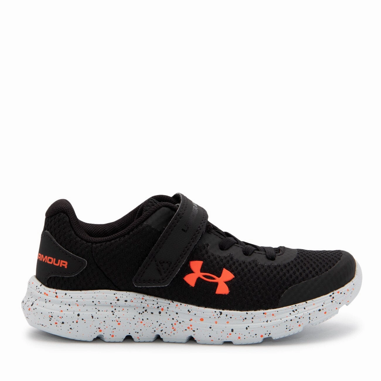 Under Armour Black/Halo Grey/Phoenix Fire Surge 2 Fade Childrens Sneaker