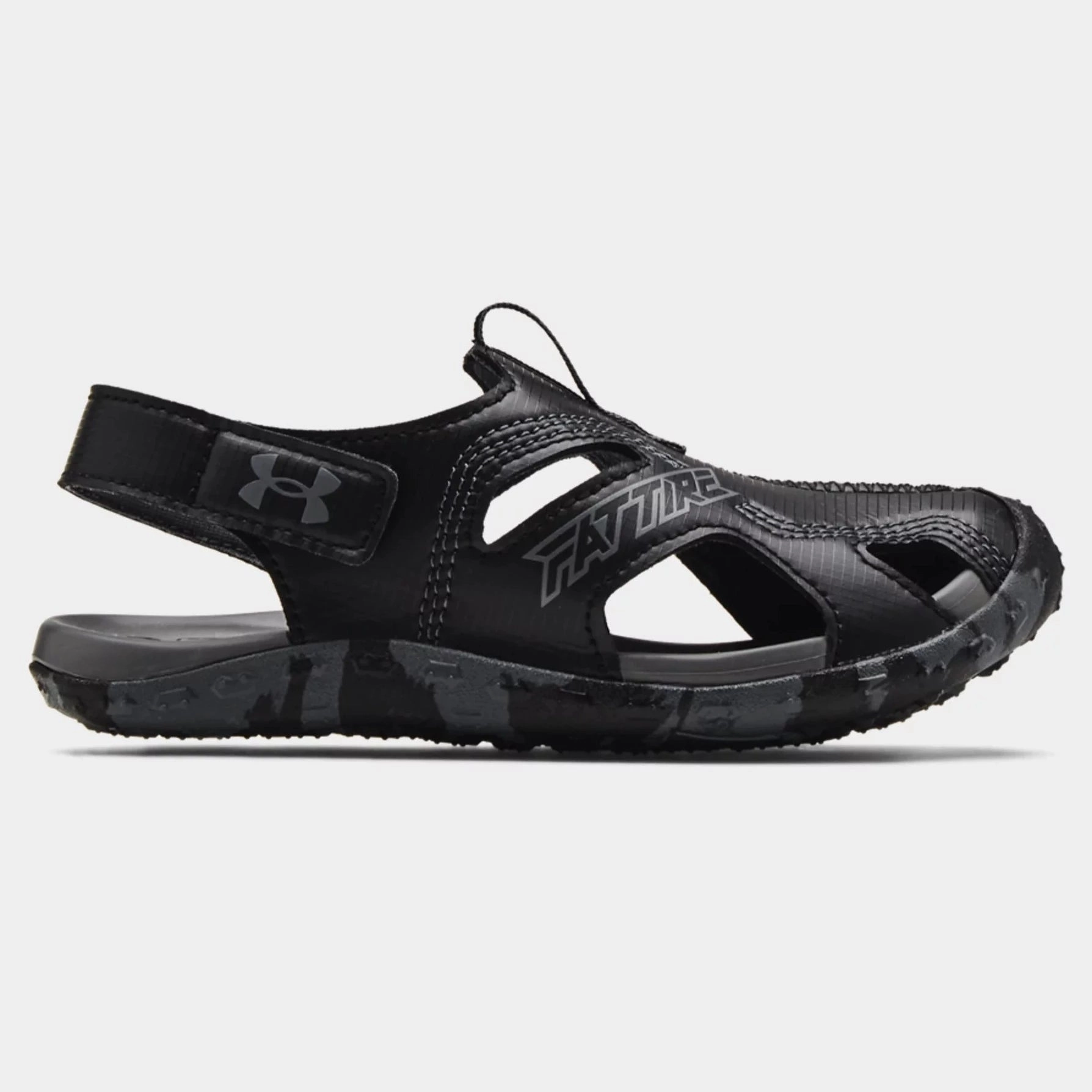 Under Armour Black/Pitch Grey Fat Tire Defender Childrens Sandal
