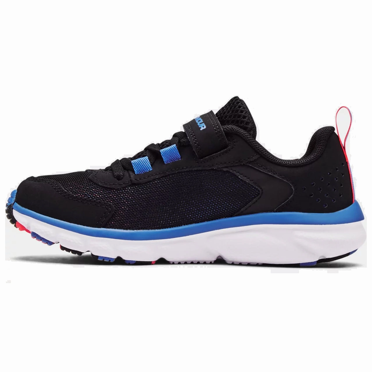 Under Armour Black/White/Victory Blue Assert 9 Childrens A/C Sneaker