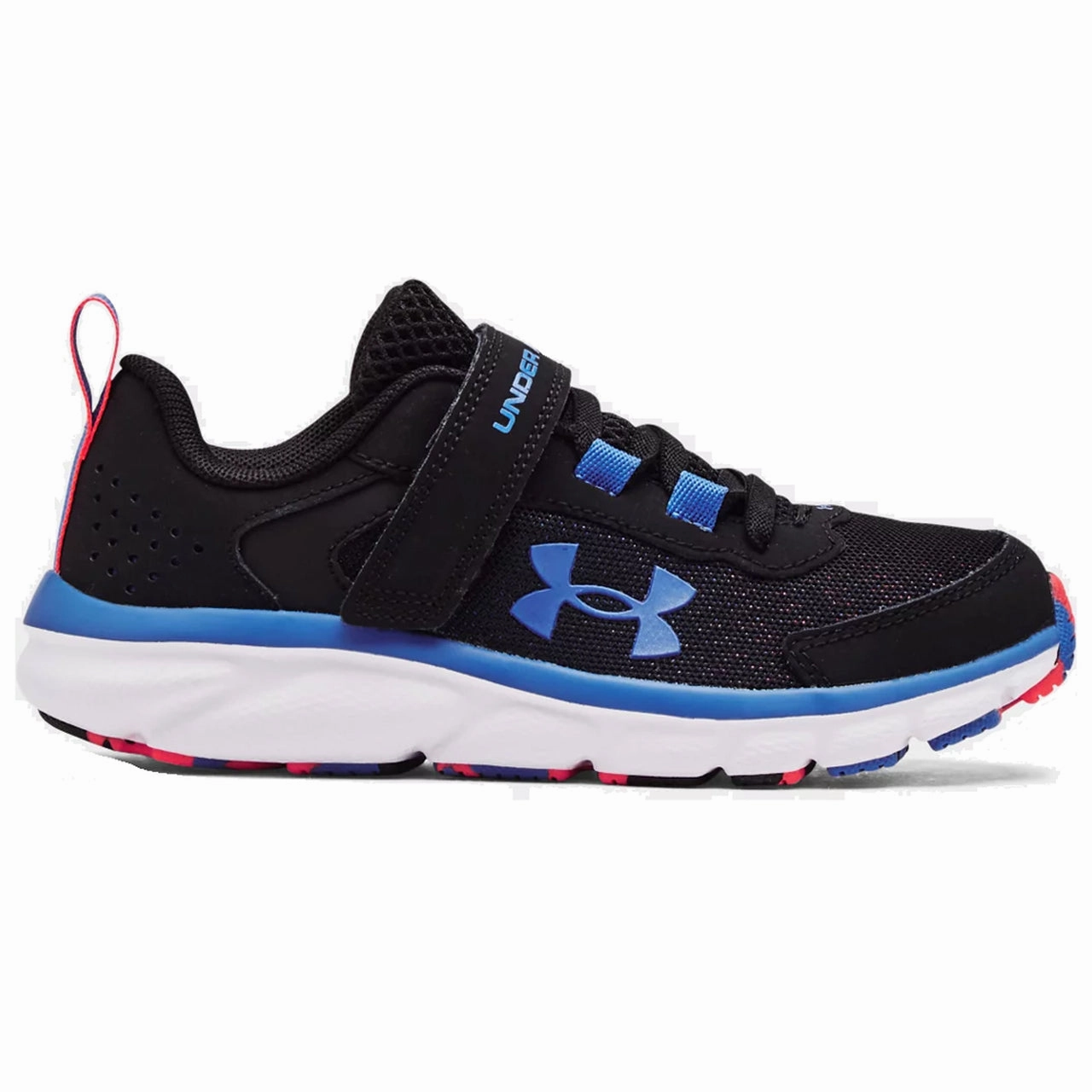 Under Armour Black/White/Victory Blue Assert 9 Childrens A/C Sneaker