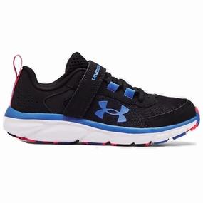 Under Armour Black/White/Victory Blue Assert 9 Childrens A/C Sneaker
