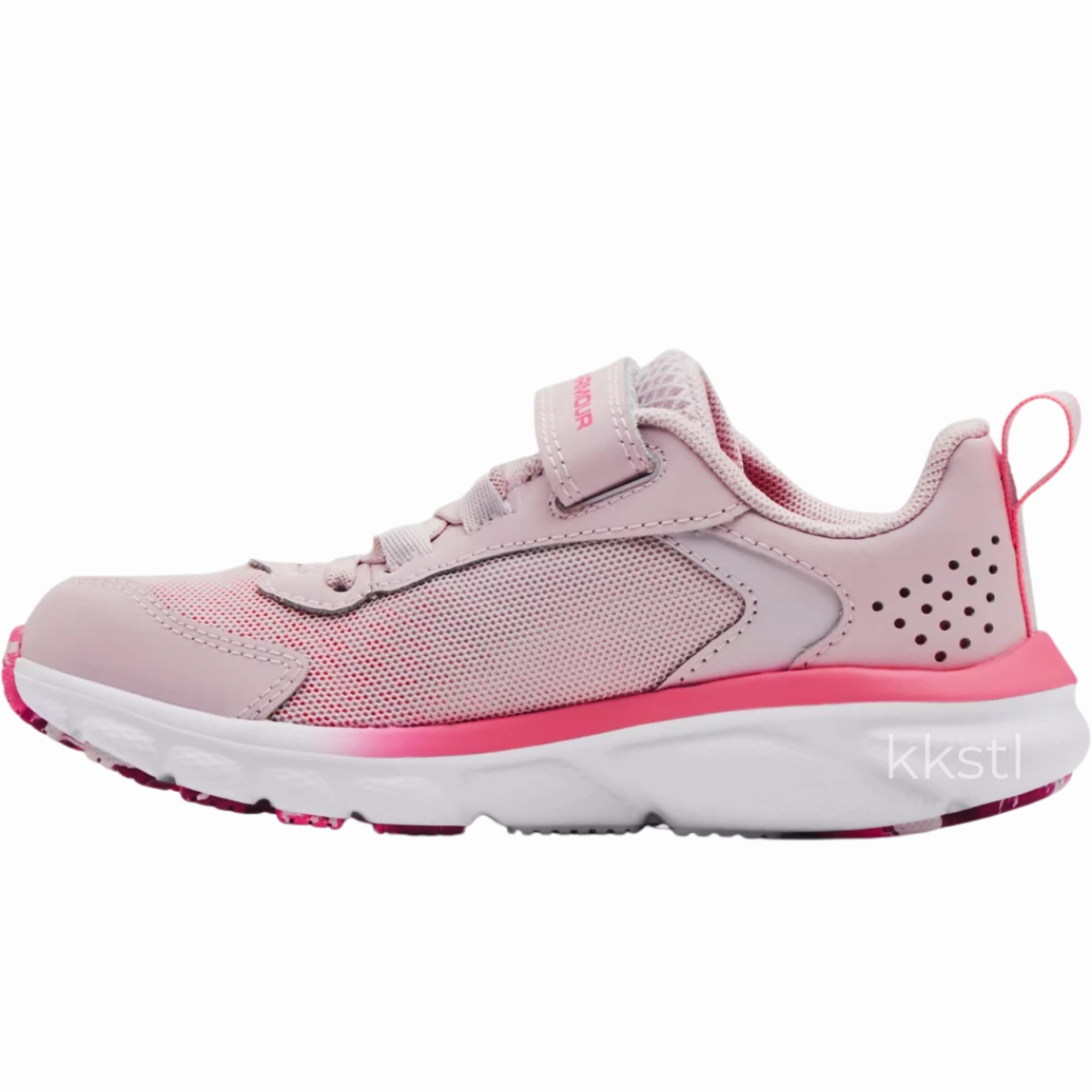 Under Armour Cool Pink/White/Rosewood Assert 9 Childrens Sneaker