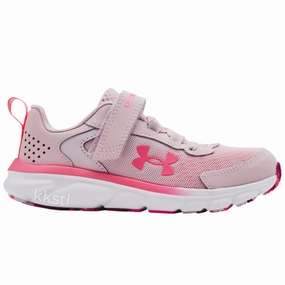 Under Armour Cool Pink/White/Rosewood Assert 9 Childrens Sneaker