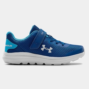 Under Armour Graphite Blue/Electric Blue/Halo Grey Surge 2 A/C Childrens Sneaker