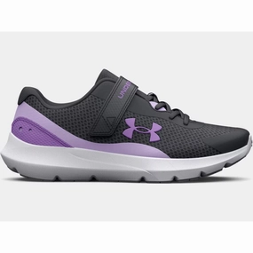 Under Armour Jet Grey/Nebula Purple/Digi Purple Surge 3 A/C Childrens Sneaker