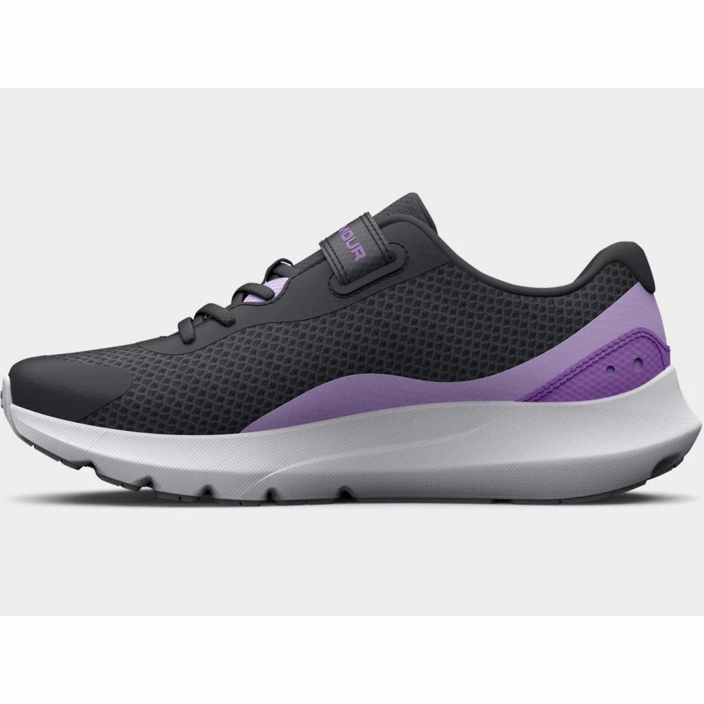 Under Armour Jet Grey/Nebula Purple/Digi Purple Surge 3 A/C Childrens Sneaker