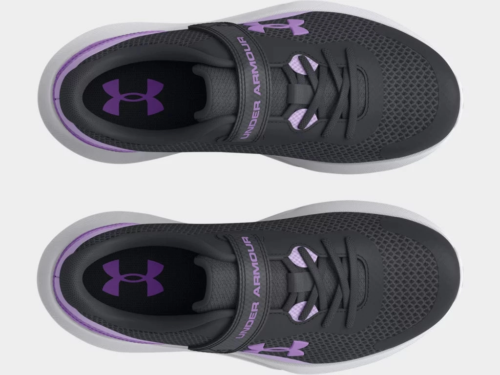 Under Armour Jet Grey/Nebula Purple/Digi Purple Surge 3 A/C Childrens Sneaker