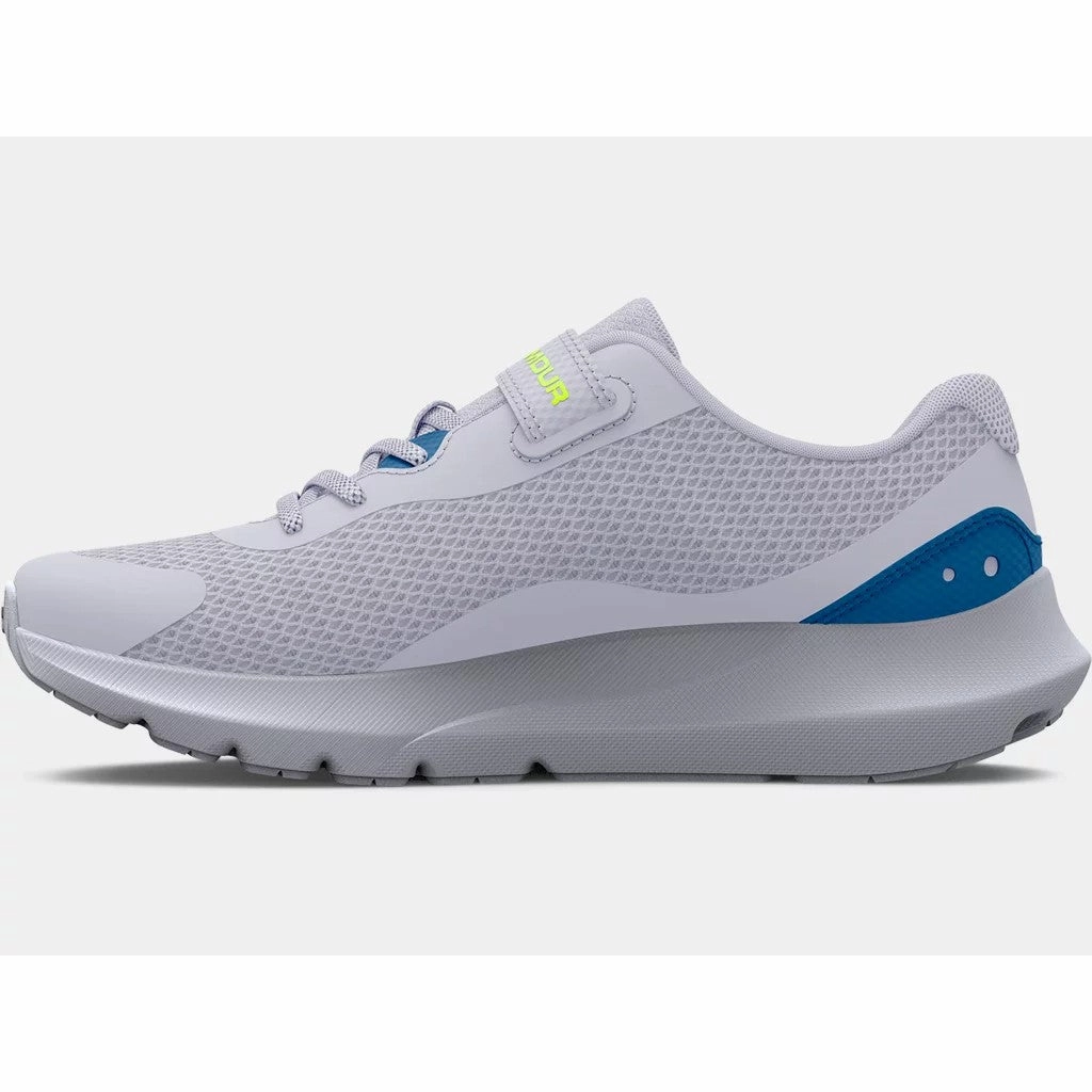 Under Armour Mod Grey/Cruise Blue/High Vis Yellow Rogue 3 A/C Childrens Sneaker