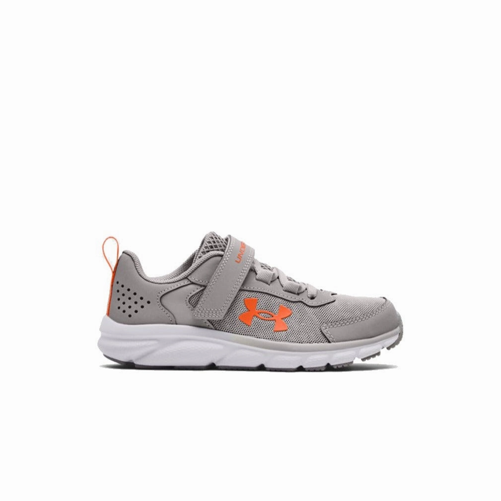 Under Armour Mod Grey/White/Blaze Orange Assert 9 Childrens A/C Sneaker