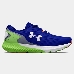 Under Armour Royal/Quirky Lime/White Rogue 3 Childrens Sneaker