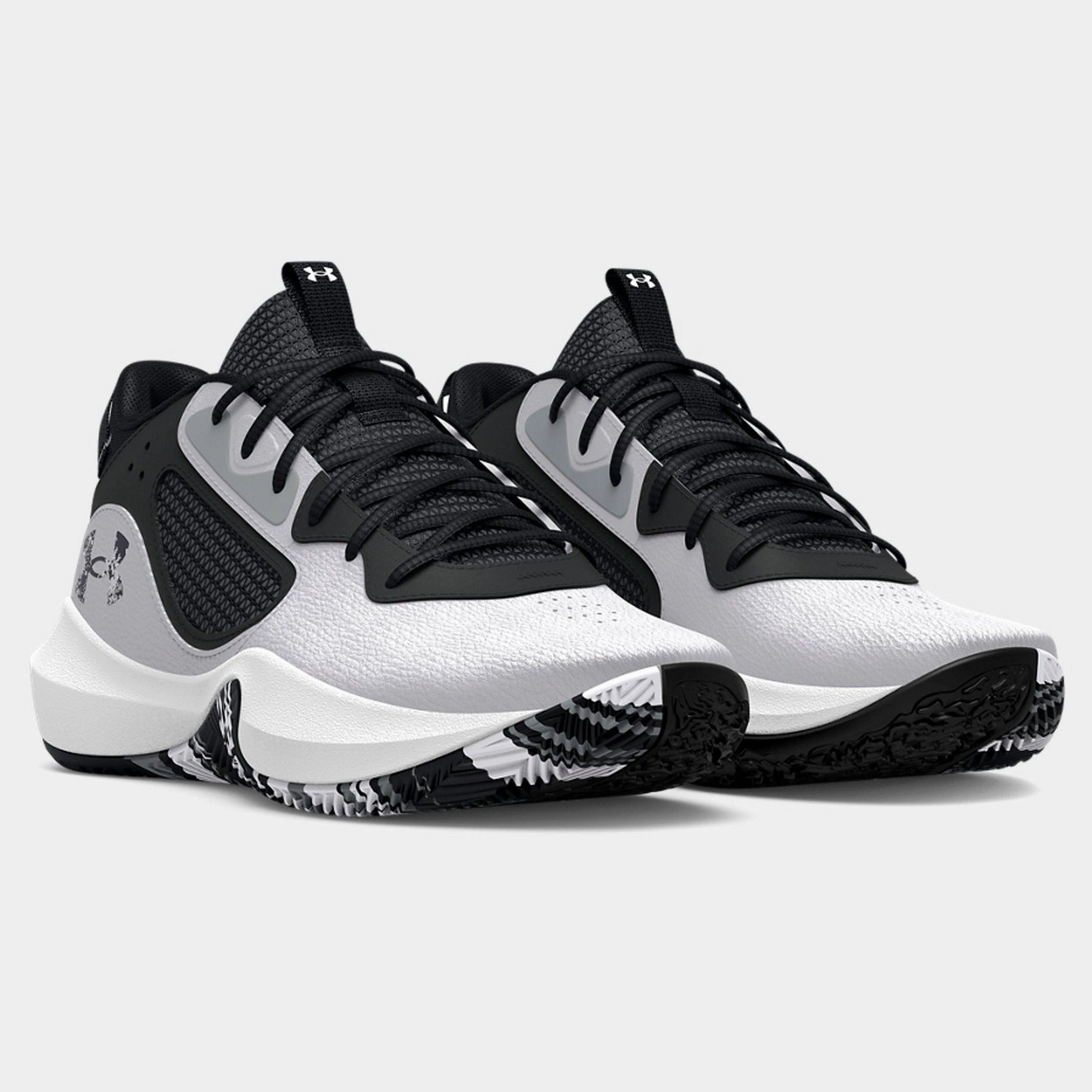 Under Armour White/Black Lockdown 6 Childrens Basketball Shoe