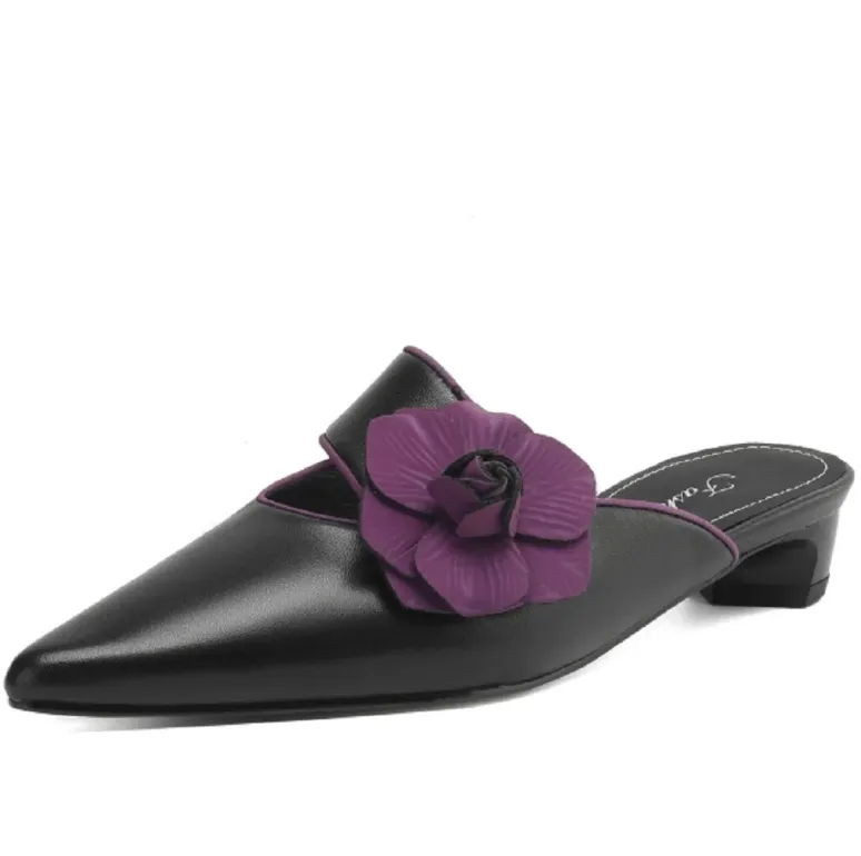 USS Shoes Angeles Women's Pointed Toe Leather Mules