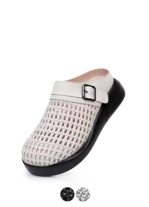 USS Shoes Ginni Women's Leather Soft Sole Platform Mules