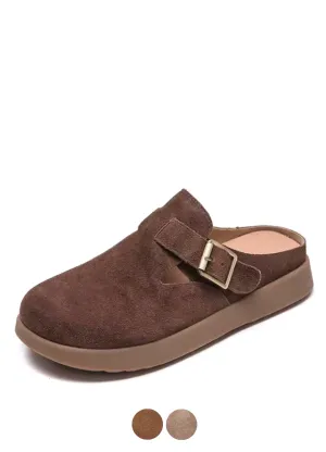 USS Shoes Nela Women's Leather Soft Sole Flat Slippers