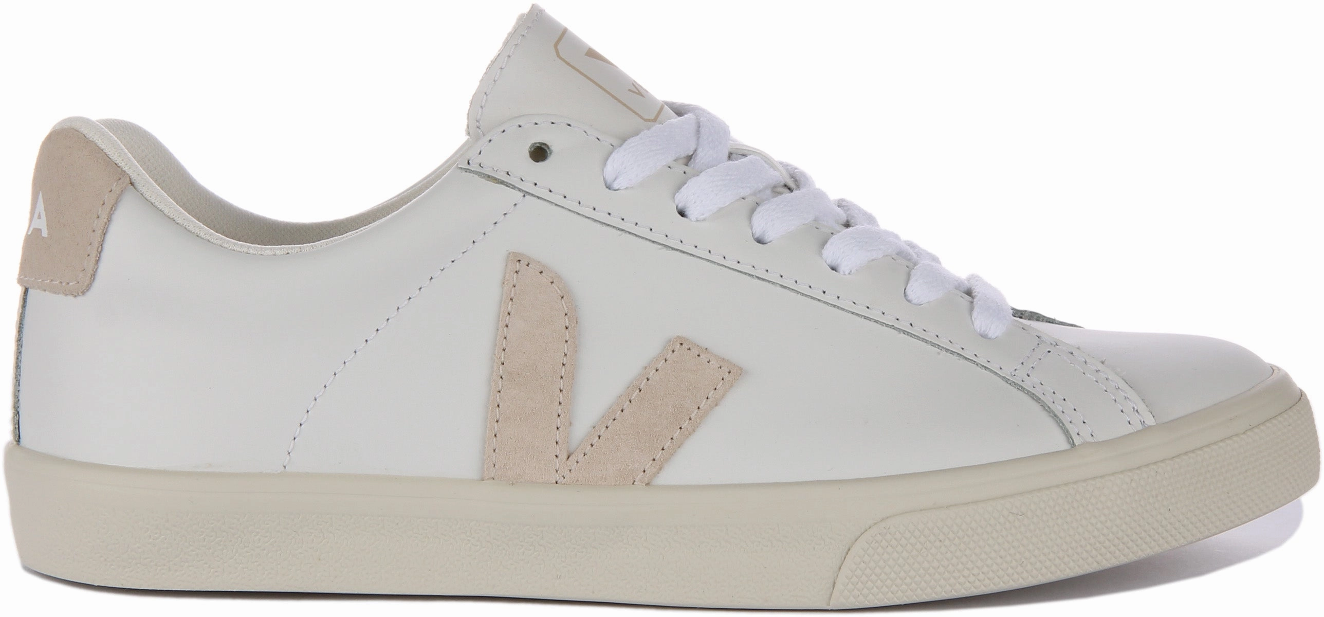 Veja Esplar Logo In White Beige For Men