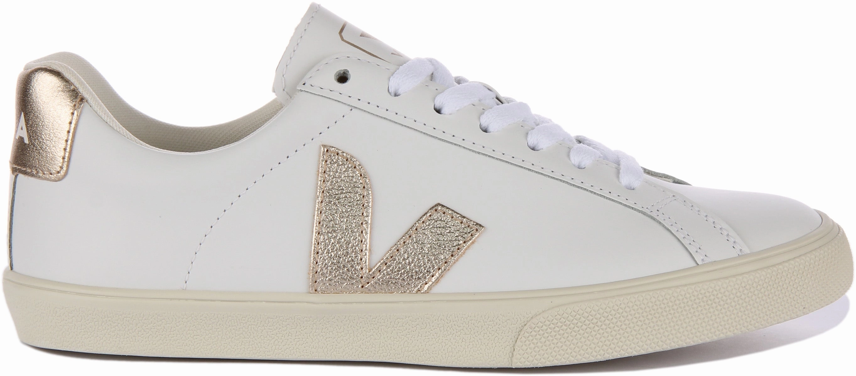 Veja Esplar Logo In White Bronze For Men