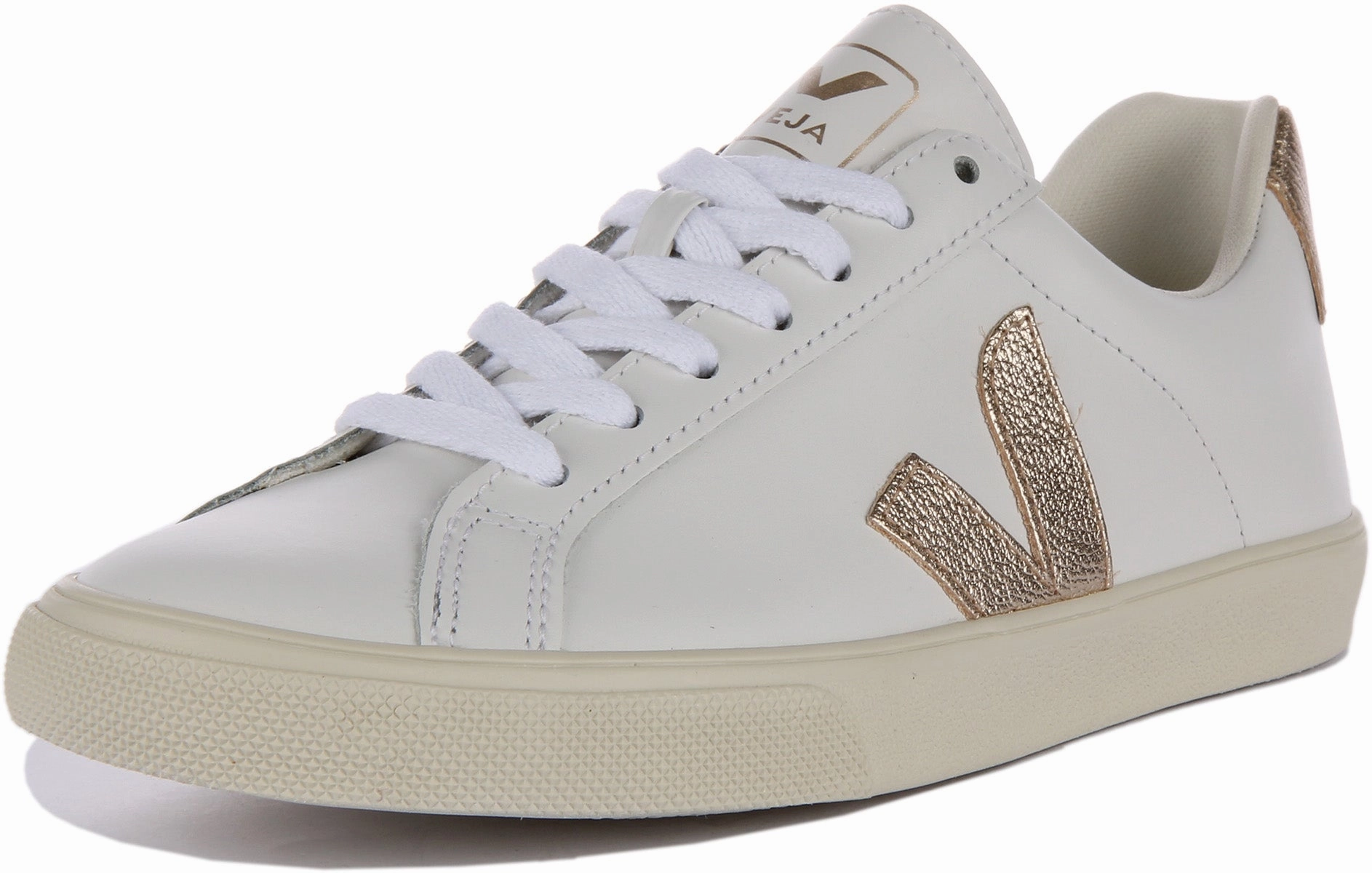 Veja Esplar Logo In White Bronze For Men