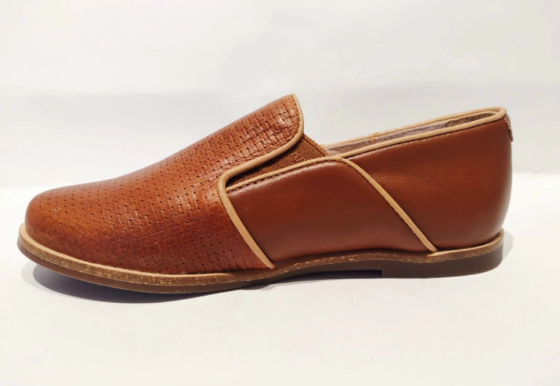 Venettini Lugguage Weave Slip On Smoking Shoe Loafer