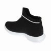 Venettini Mars Black Knit with White Line Sock Shoes