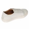 Venettini Star White Silver Star Leather Slip On Sneakers