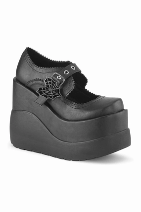 VOID-38 Black Vegan Leather Mary Jane