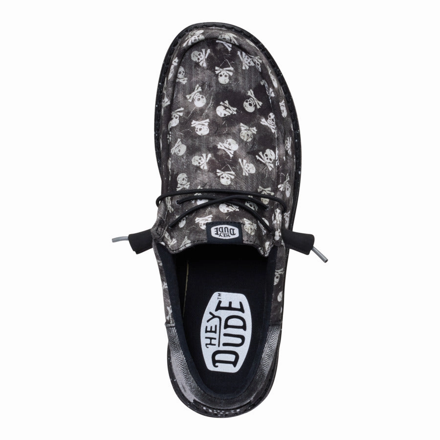 Wally Funk Skull Print - Black/Black Oyster
