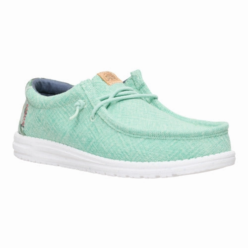 Wally Palm Jute - Dawn Blue/Celadon Green