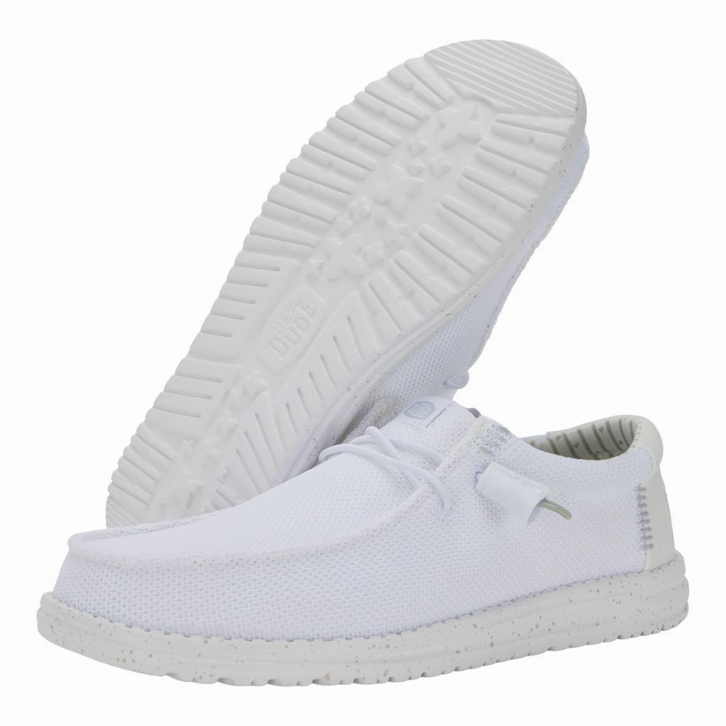 Wally Stretch Sox Wide - White