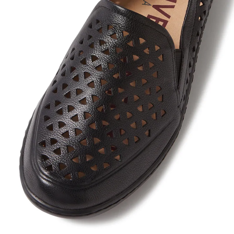 WAVADA XF - BLACK LEATHER-BLACK SOLE