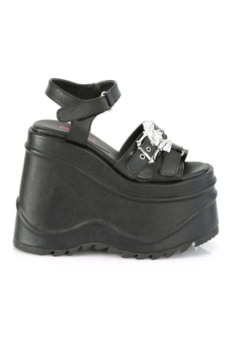 WAVE-13 Ankle Boot | Black Faux Leather