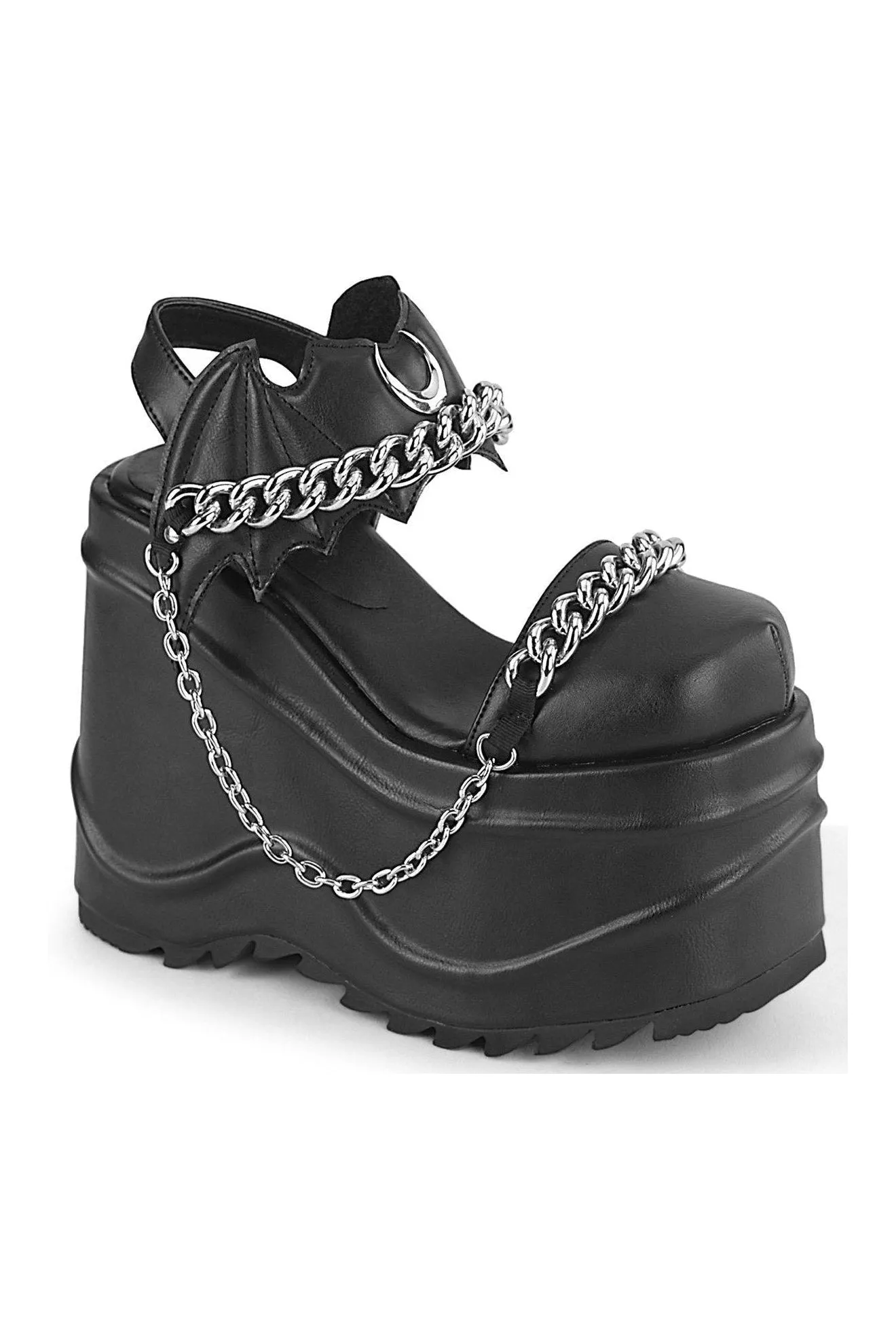 WAVE-20 Ankle Boot | Black Faux Leather
