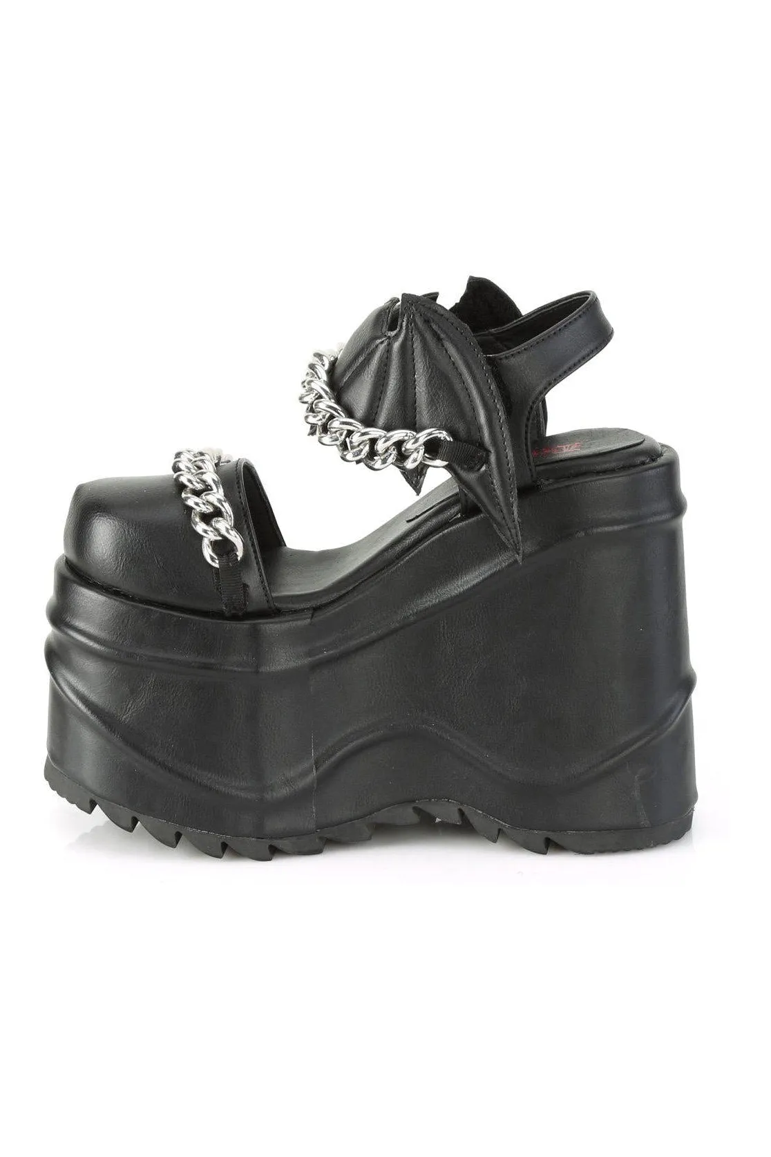 WAVE-20 Ankle Boot | Black Faux Leather