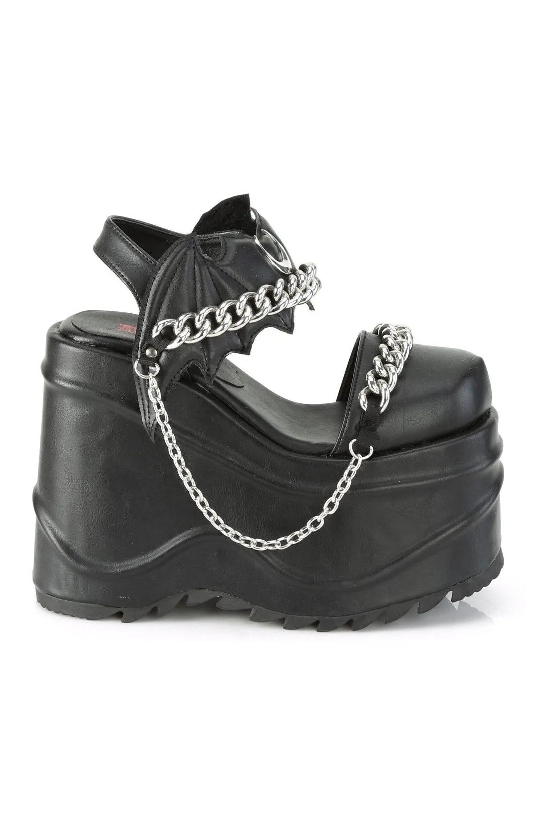 WAVE-20 Ankle Boot | Black Faux Leather