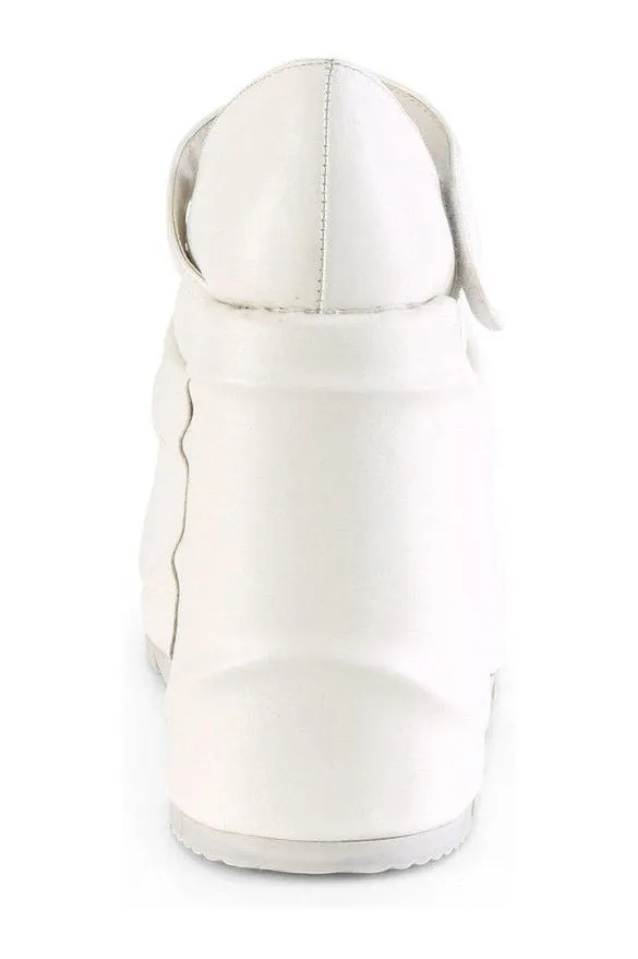 WAVE-32 Mary Jane | White Faux Leather